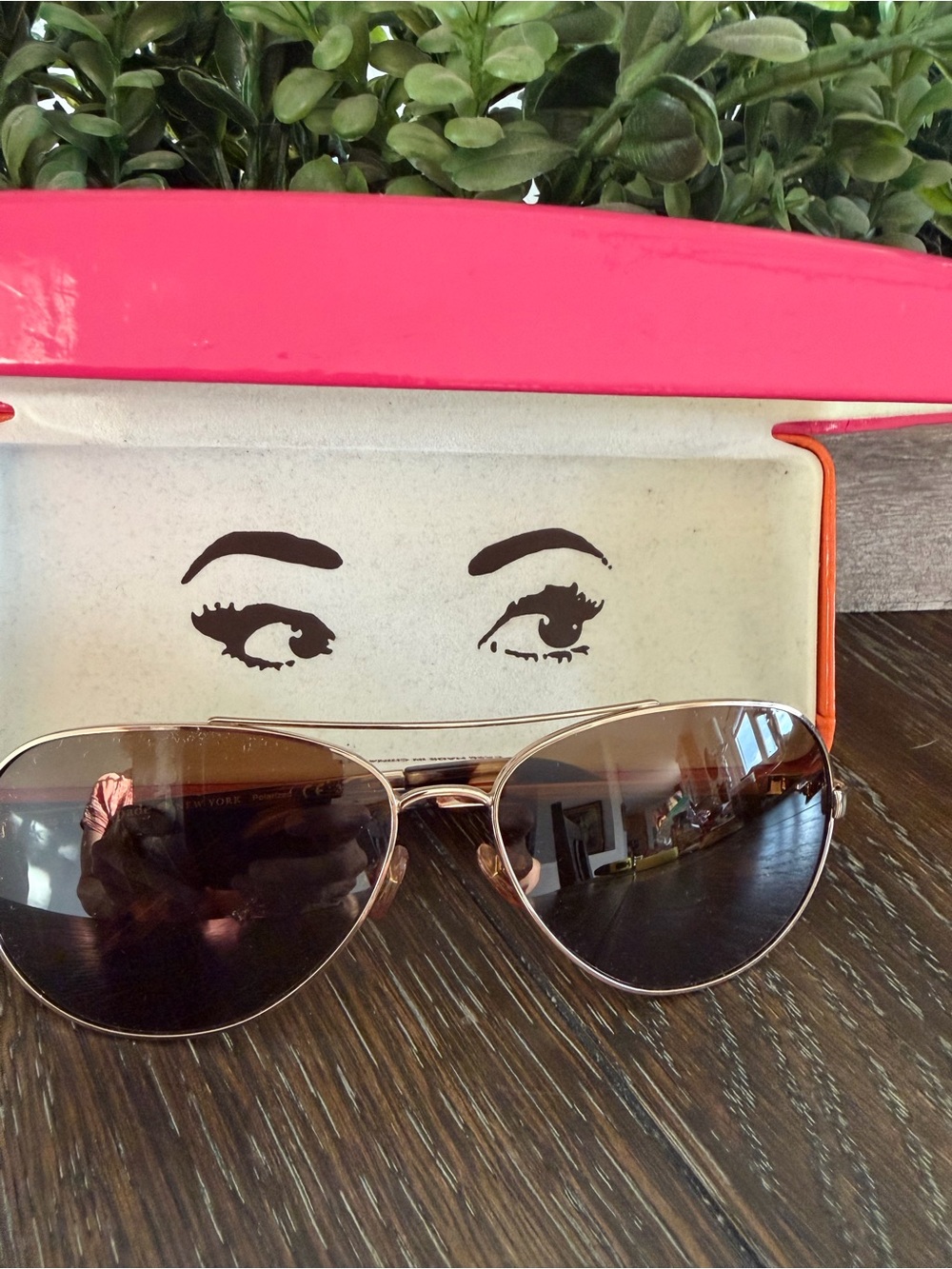 kate spade Avaline Aviator Sunglasses with Case and Lense Cloth - Picture 9 of 9